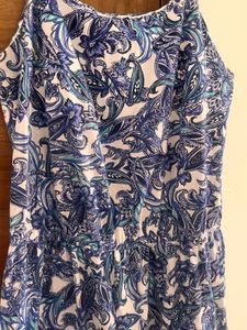 Blue Paisley Printed Jumpsuit