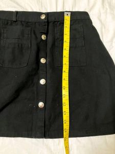 Black Denim Skirt