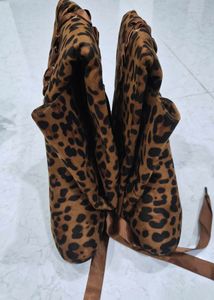 Leopard Print Knee-High Boots size 38