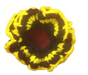 Crochet Flower Hair Scrunchie