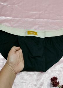 Men's Black Cotton Briefs