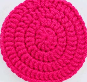 Handmade Crochet Rose Keychain