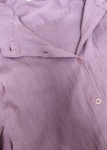 Chic Lavender Textured Button-Up Shirt