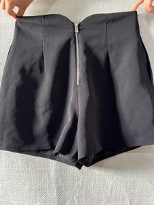 High-Waisted Black Shorts