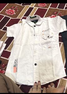 Babyboy White Shirt and Black Jeans Combo