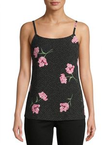 Black Floral Spaghetti Strap Top