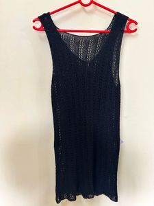 Black Crochet Tank Top