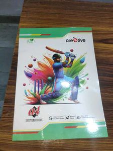 Creative A4 Notebook - Cricket Design