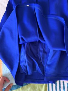 Vibrant Blue Pleated Skirt