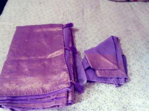 Elegant Lavender Saree with Tassels
