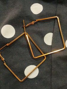 Geometric Square Hoop Earrings