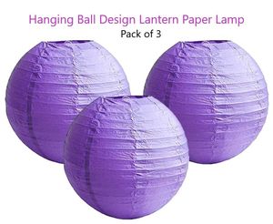 Round Hanging Ball - Purple Paper Lanterns