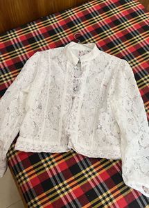 Elegant White Lace Blouse