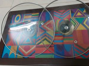 24 carat Set of 2 Glass Pot Lids