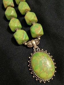 Unique Green Beaded Necklace