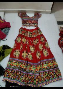 Vibrant Red Embroidered Lehenga Choli