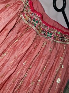 Beautiful Pink Embroidered 💗 lehngha