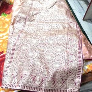 Elegant Tanu Silk Saree - Peach &amp; Purple