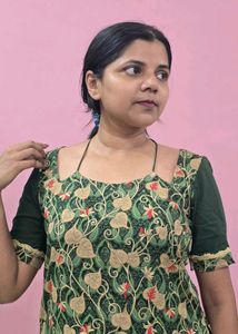 handmade trendy green kurti