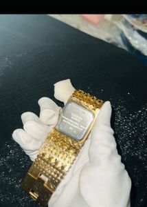 Glamorous Gold Tone Crystal Watch
