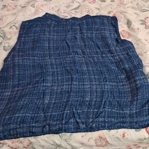 Stylish Blue Sleeveless Jacket Surg use with