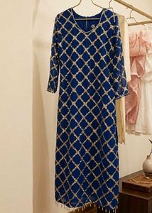Stunning Blue Sequined Kurta