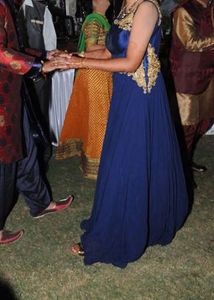 Elegant Navy Blue Gown..