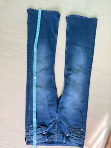 blue low waist jeans