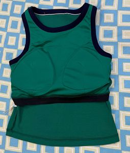 Padded Green Tank Top