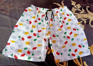 Funky Fruit Print Shorts for women