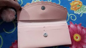 Cute Pink Clutch with Pom