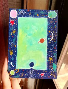 Hand-Painted Cosmic Art 💫🪐Greeting Card