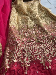 Stunning Red &amp; Gold Lehenga Choli Set