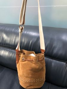Suede Bucket Bag