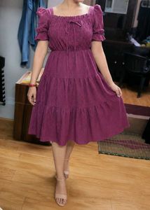 Square Neck Midi Dress
