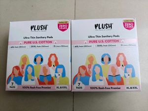 Plush Ultra Thin Sanitary Pads (2 Boxes)