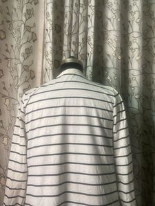 Striped Open Front Cardigan
