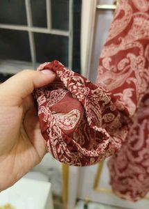 Maroon Paisley Print Dress