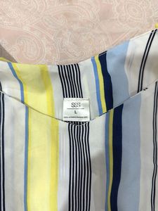 Striped Crop Top &amp; Pants Set
