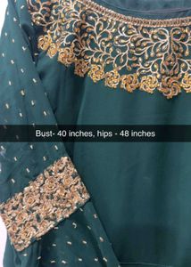 Green &amp; Gold Palazzo Suit