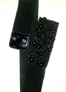 🖤 Midnight Chic – Luxe Elastic Statement Belt
