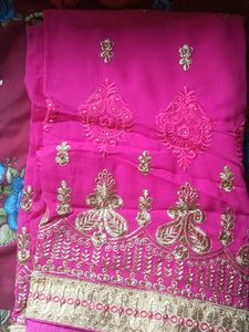 Totally New Unused  Saree. Rani Pink Colour
