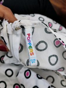 Off White Printed Dress (Girl's)