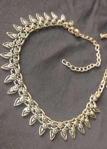 Traditional Oxidized Silver Anklets