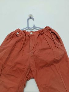 Orange Cropped Pants