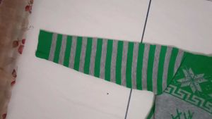 Hello Kitty Green &amp; Gray Sweater