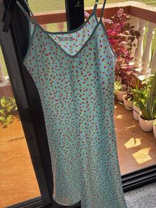 Cute Cherry Print Slip Dress