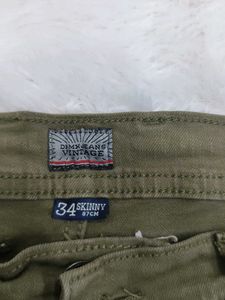 Olive Green Casual  Men's Pants