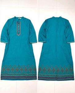 Karigari Teal Kurta