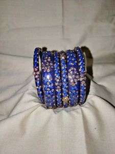 Blue &amp; Silver Bangle Set